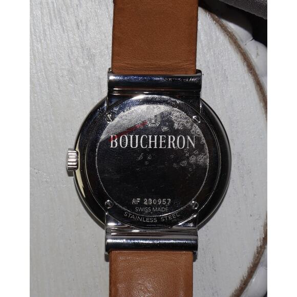 Boucheron Solis Collection Stainless Steel Watch 44.6G / 34mm/ 7in